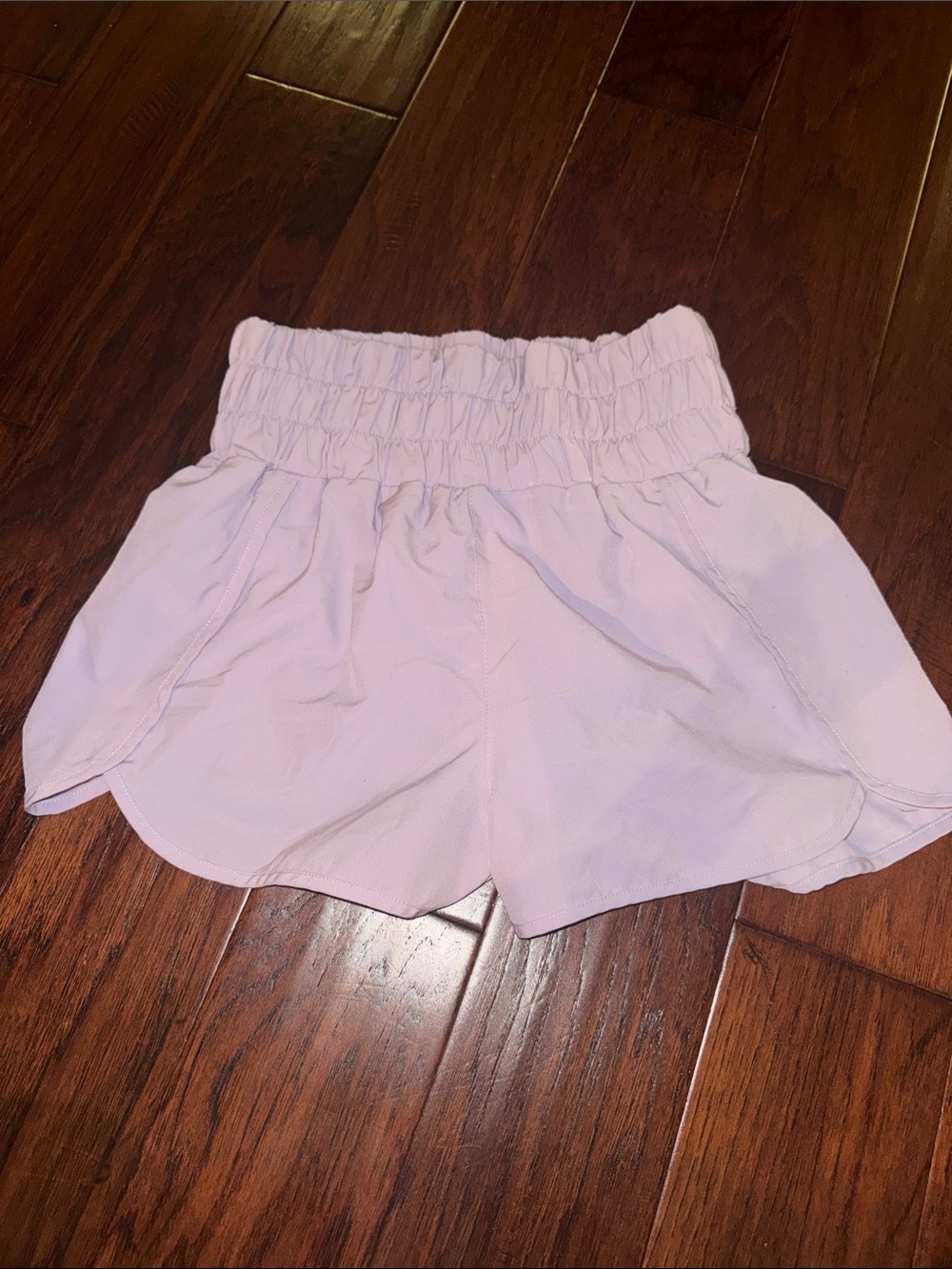 Pink Lily Women's Light Lavender Elastic-Waist Athletic Shorts